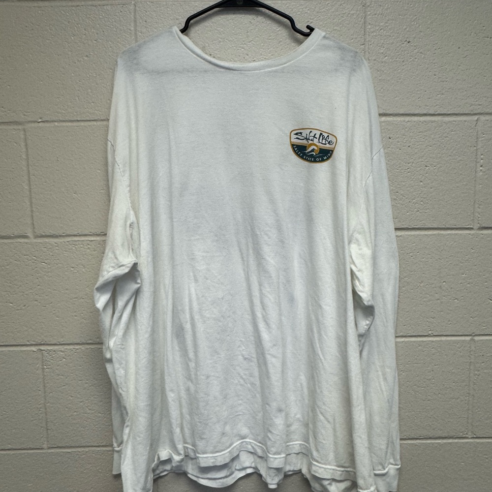 Salt Life White Men's Shirt-LS
